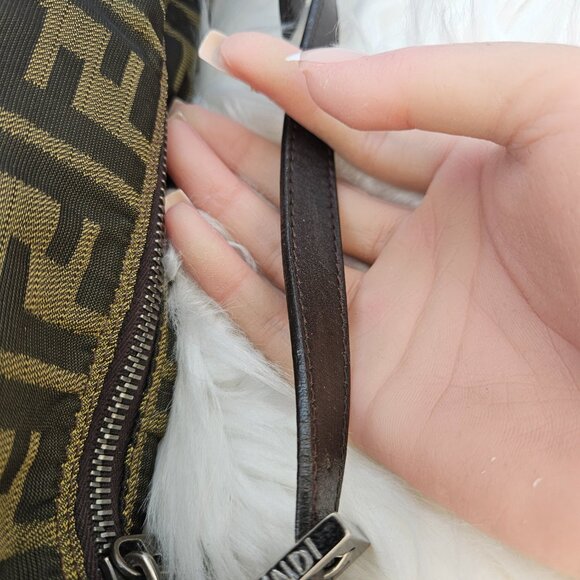 Fendi Zucca Monogram Canvas PM Pouch Bag - Picture 13 of 17